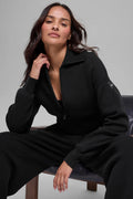 Veste Courte Zippée Scholar Knit