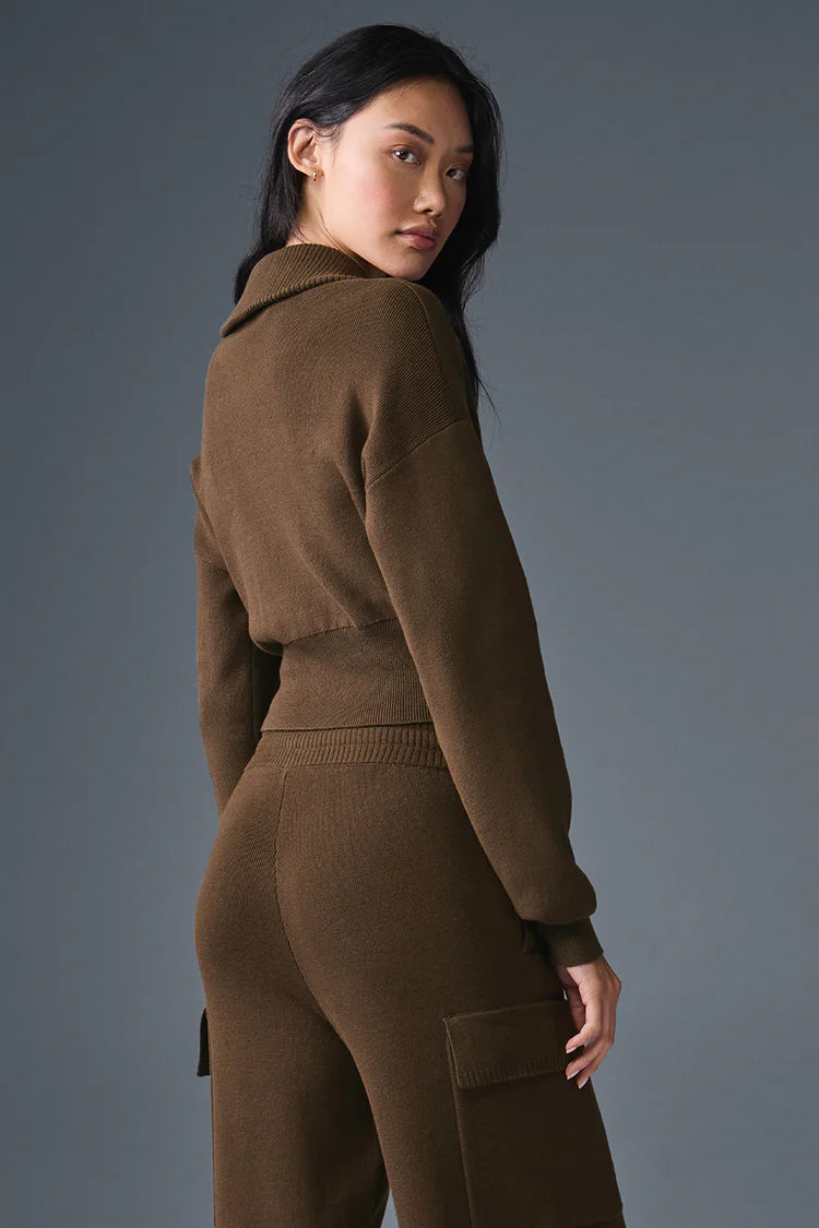 Veste Courte Zippée Scholar Knit